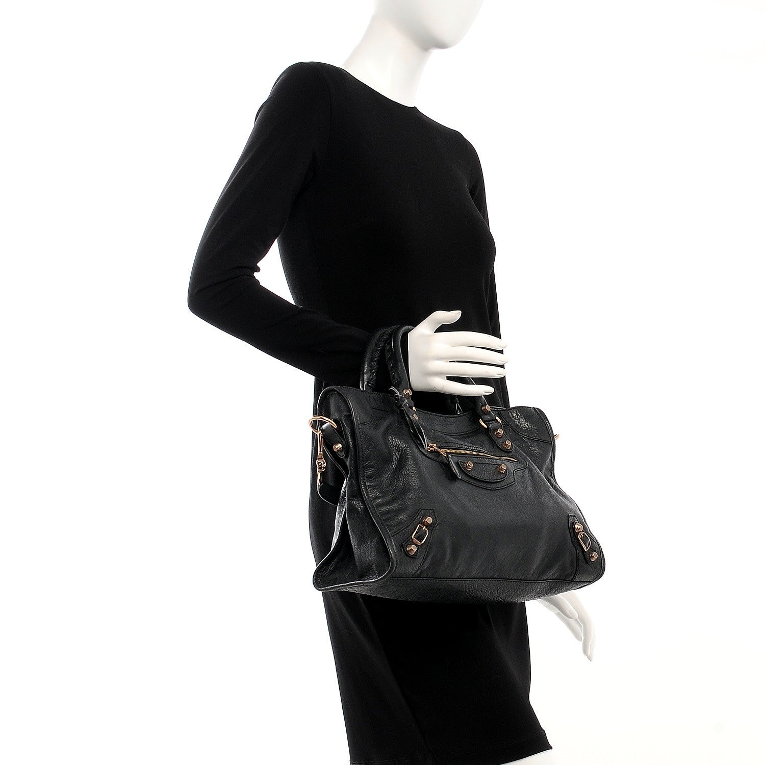 Balenciaga Agneau Giant 12 Rose Gold Hardware City Black 3 of 12