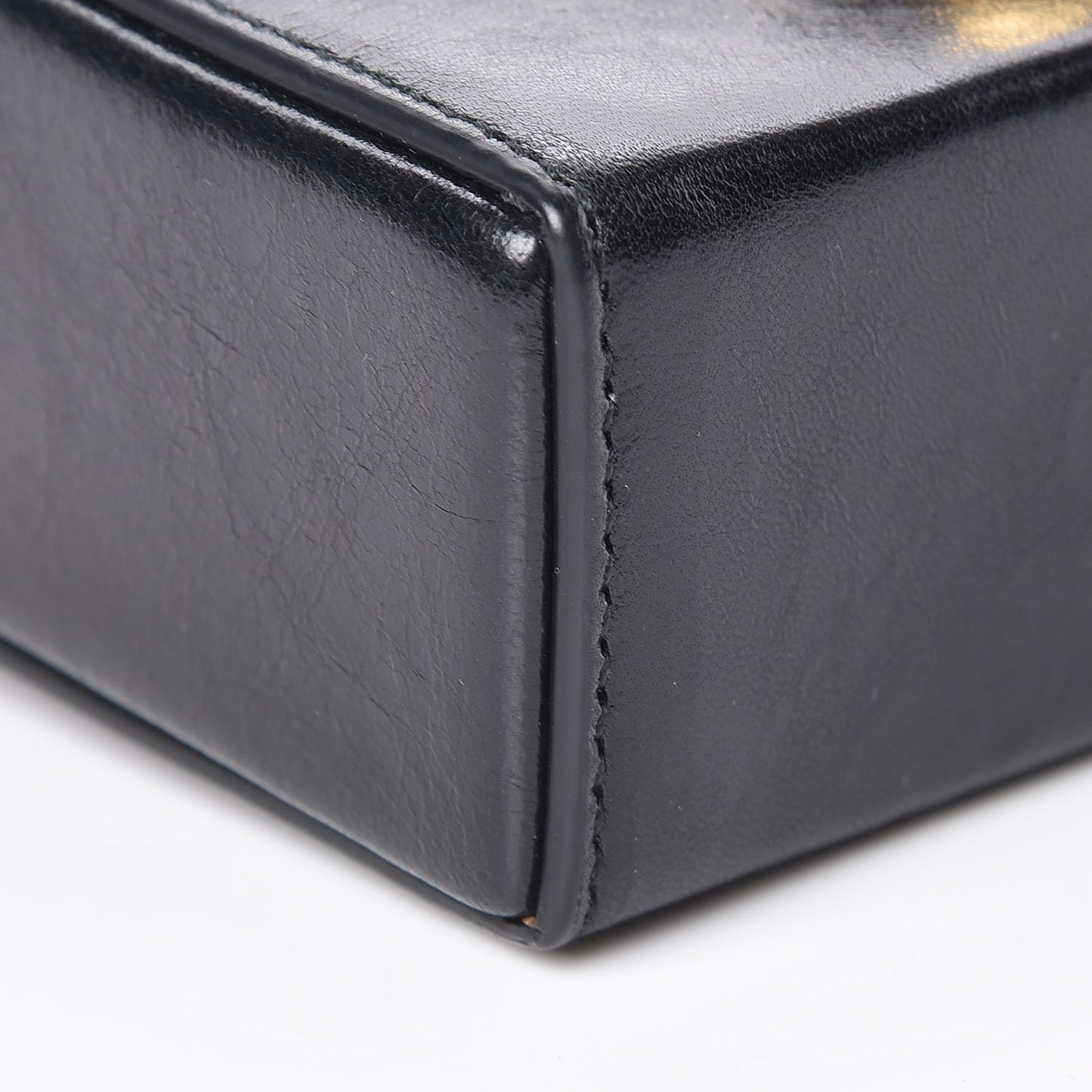 Crackled Lambskin 30 Montaigne Box Bag Black