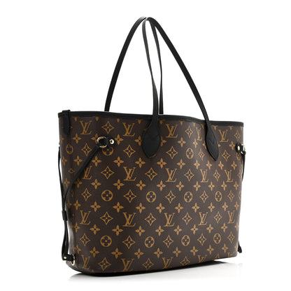 Louis Vuitton Monogram Calfskin Neo Neverfull Inside Out MM Black 4 of 16