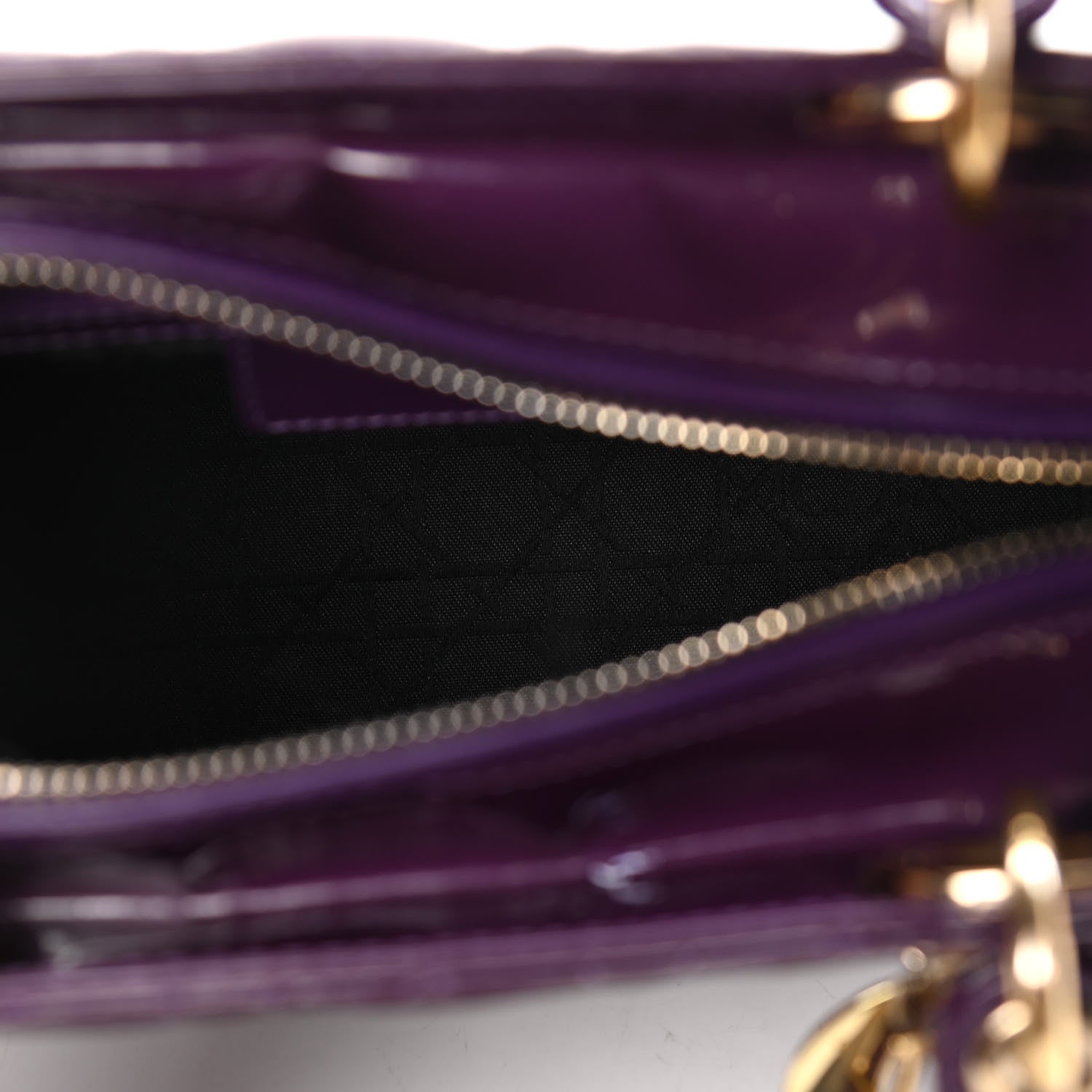 Christian Dior Patent Cannage Medium Lady Dior Purple 5 of 9