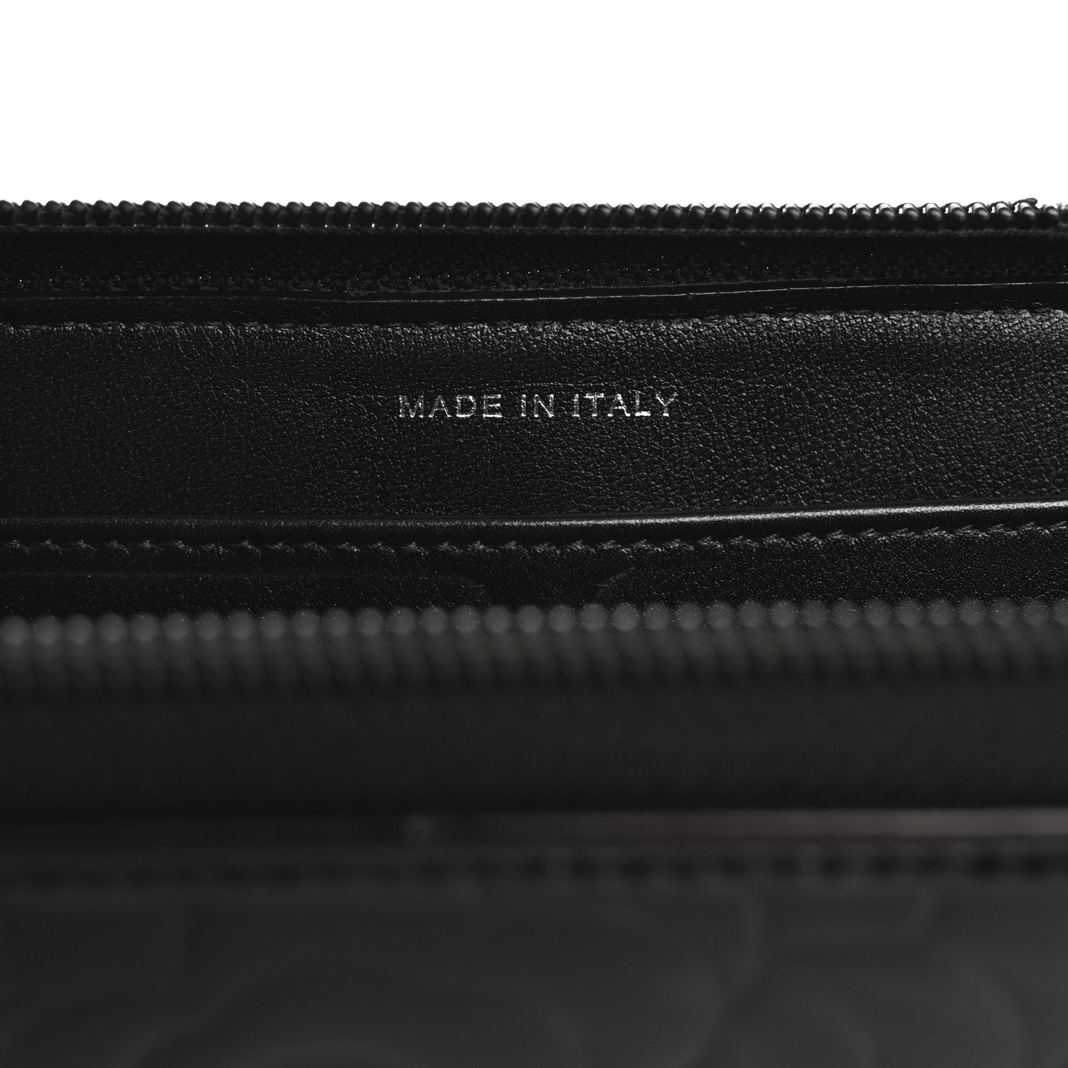 Chanel Patent Camellia Embossed Large Zip Around Gusset Wallet Black 7 of 14