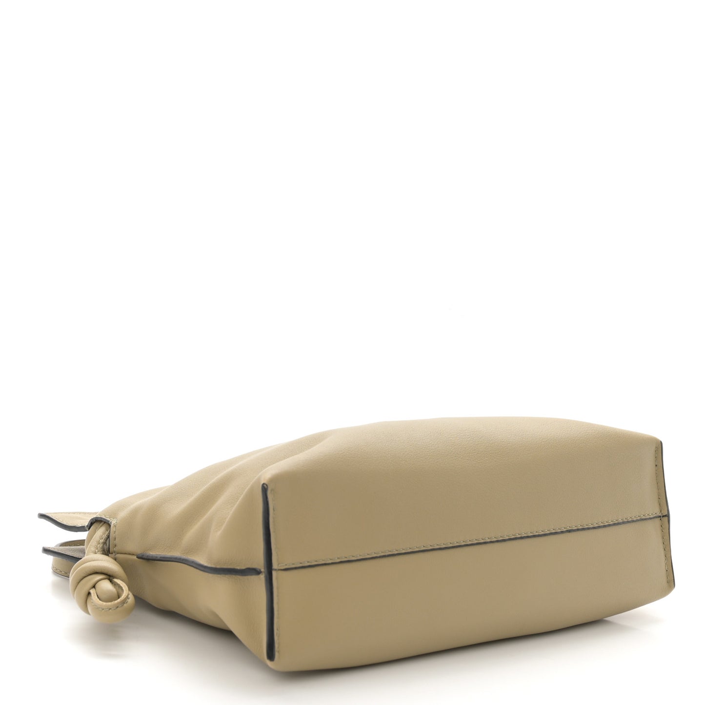 Calfskin Mini Flamenco Knot Clutch Clay Green