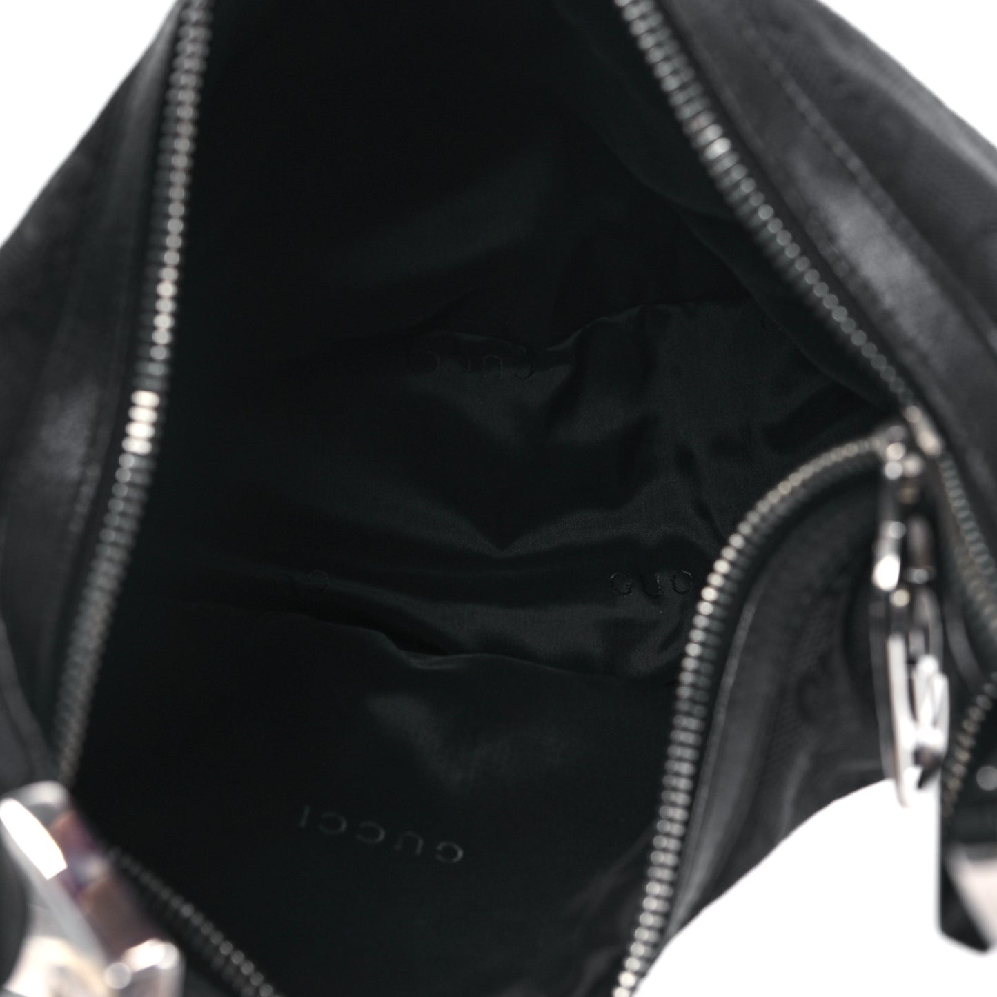Monogram GG Small Clasp Hobo Black