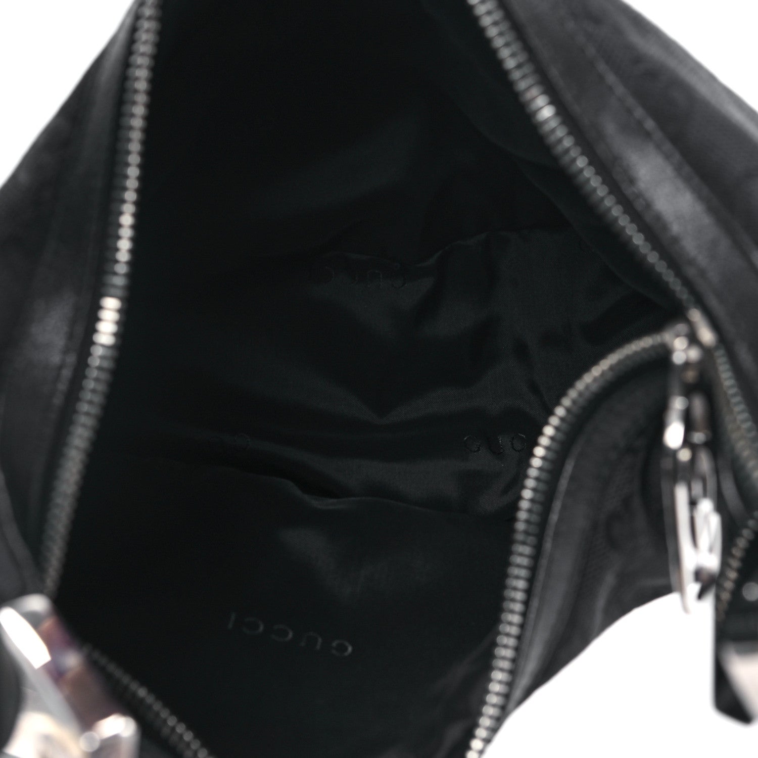 Gucci Monogram GG Small Clasp Hobo Black 5 of 10