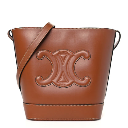 Celine Smooth Calfskin Small Cuir Triomphe Bucket Bag Tan 1 of 13