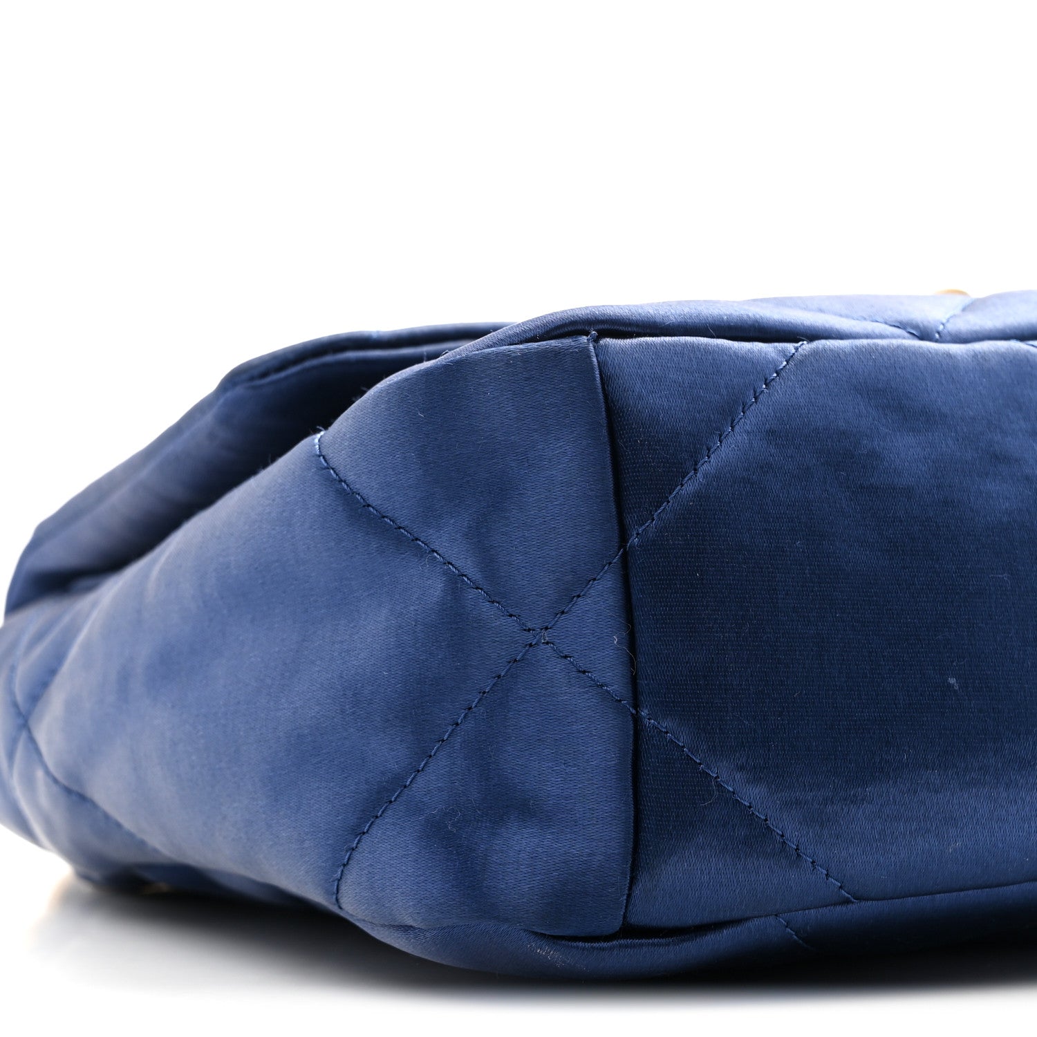 Chanel Satin Quilted Medium Chanel 19 Flap Blue 9 of 11