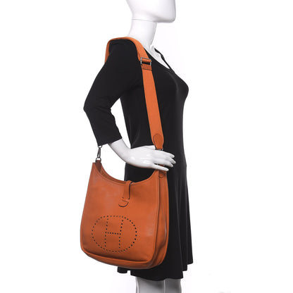 Hermes Taurillon Clemence Evelyne III GM Orange 2 of 9