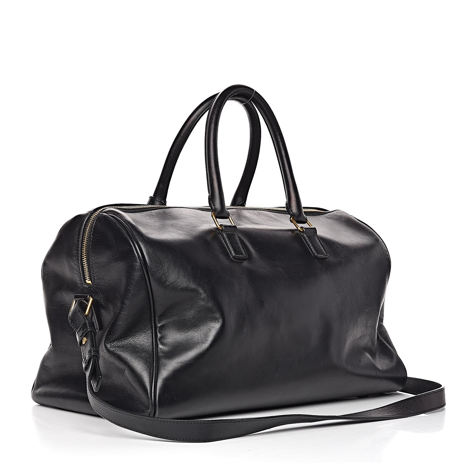 Saint Laurent Calfskin Classic Duffle 12 Black 3 of 18