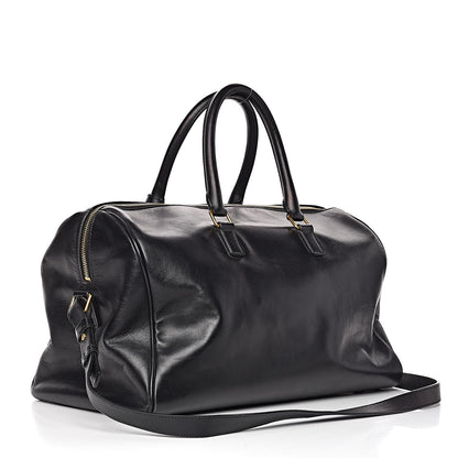 Saint Laurent Calfskin Classic Duffle 12 Black 3 of 18