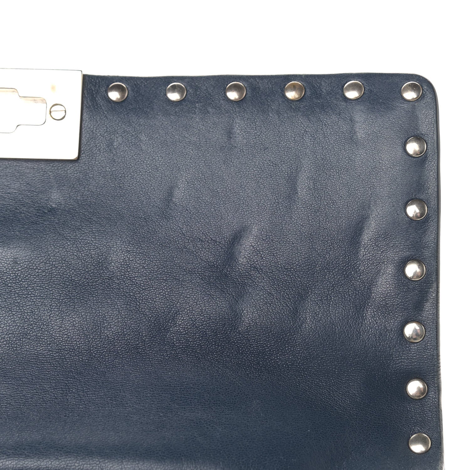 Valentino Garavani Nappa Medium Rockstud Spike Shoulder Bag Marine 7 of 10