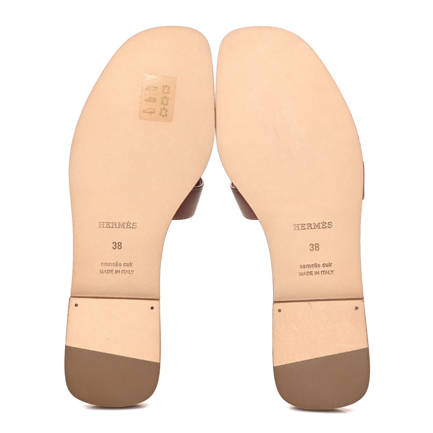 Box Calfskin Oran Sandals 38 Gold