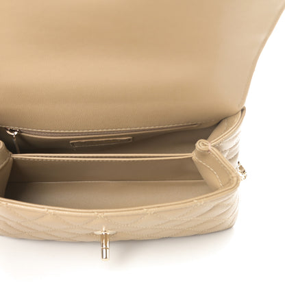 Chanel Caviar Lizard Embossed Quilted Mini Coco Handle Flap Dark Beige 5 of 10