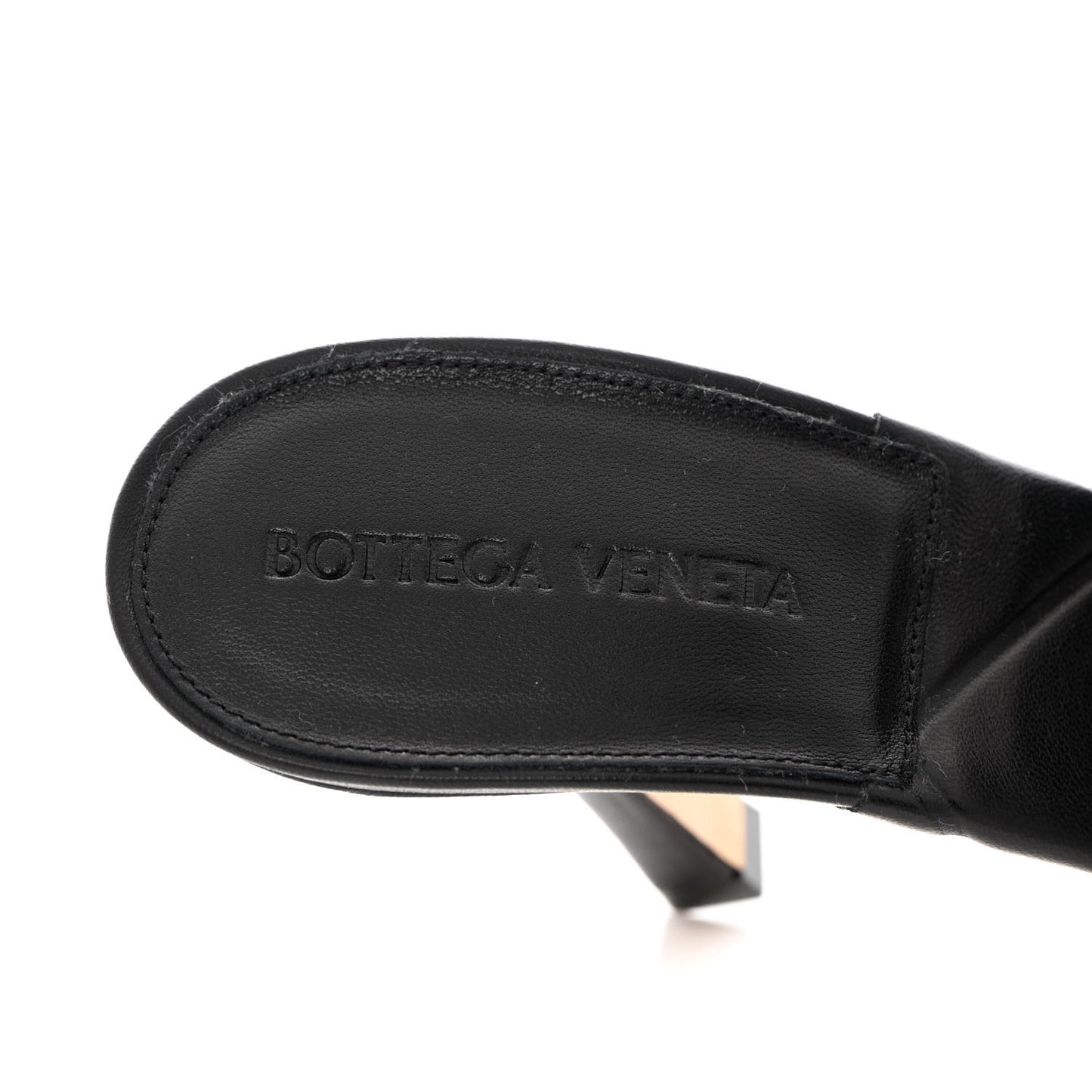 Nappa Quilted Rubber Lido Mule Sandals 37.5 Black