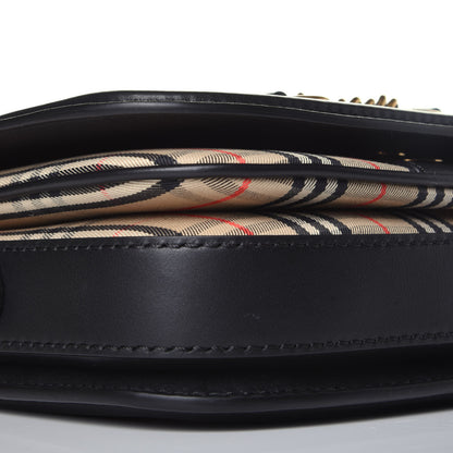 Burberry Smooth Calfskin 1983 Knight Check Link Shoulder Bag Black 8 of 9
