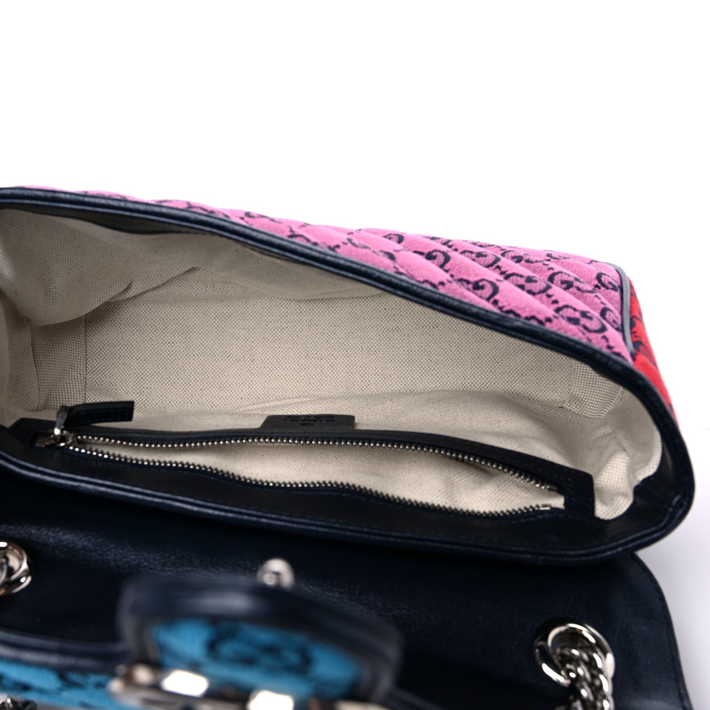 Monogram Multicolor Matelasse Diagonal Small GG Marmont Shoulder Bag Light Blue Pink Blue Green Red