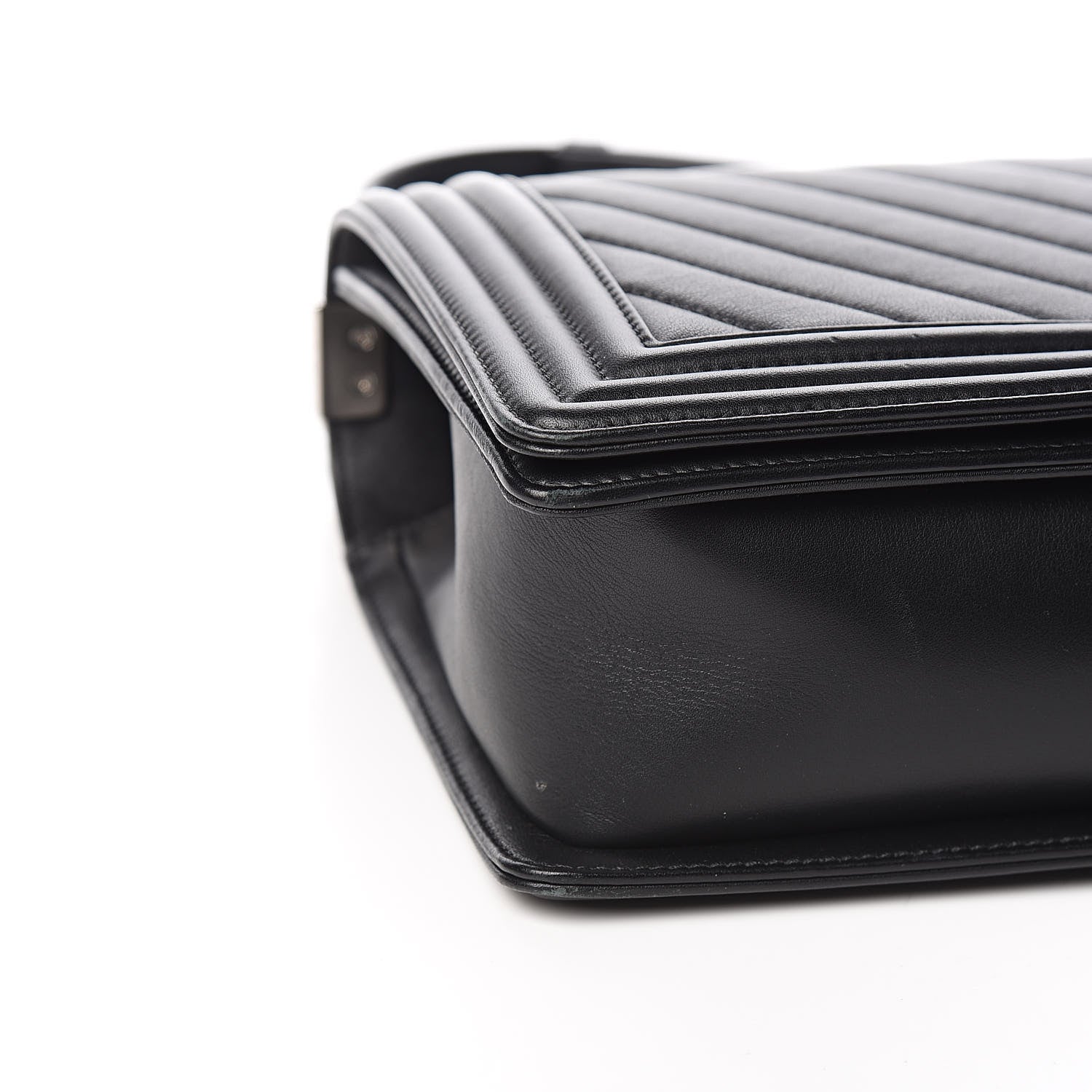 Chanel Calfskin Chevron Quilted New Medium Boy Flap Black 8 of 14