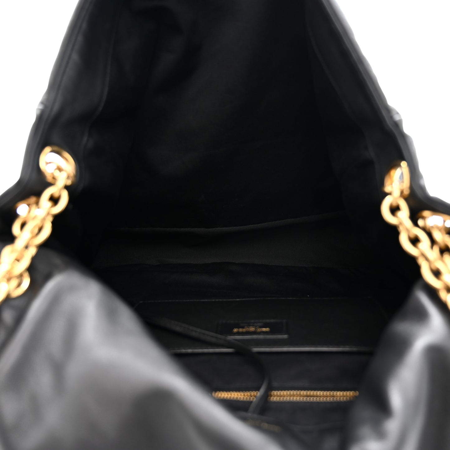 Lambskin Matelasse Monogram Large Jamie 4.3 Black