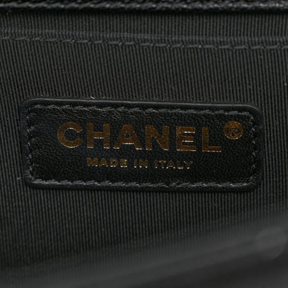 Chanel Caviar Chevron Quilted Medium Boy Flap Black 6 of 11