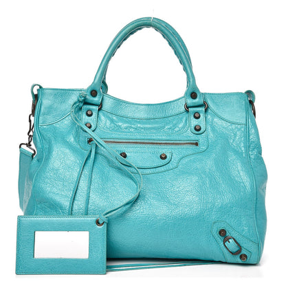 Balenciaga Agneau Classic Hardware Velo Bleu Tropical 1 of 7