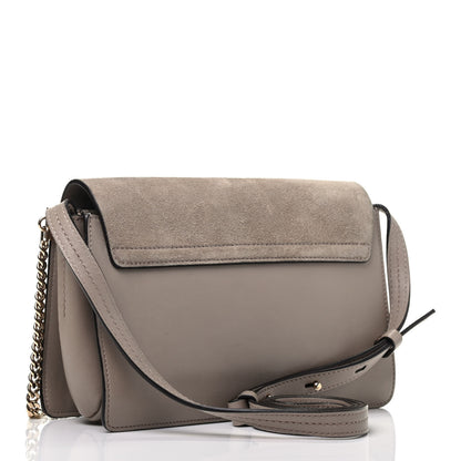 Chloe Suede Calfskin Small Faye Shoulder Bag Motty Grey 3 of 9