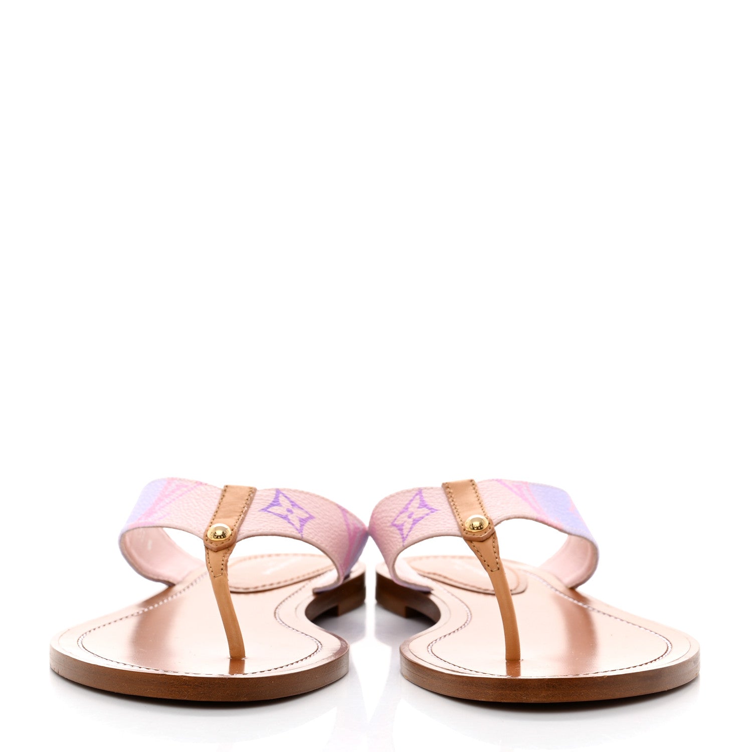 Louis Vuitton Monogram Sunny Flat Thong Sandals 37 Rose Clair Pink 2 of 8