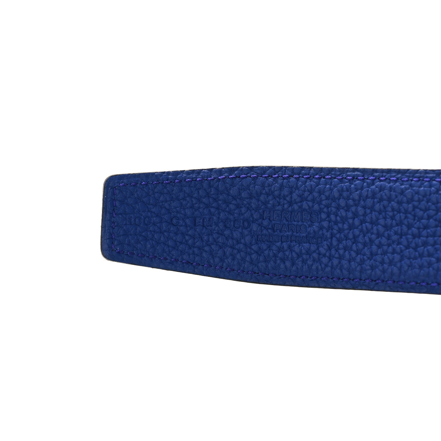 Hermes Box Togo 32mm Belt Strap 100 40 Black Bleu Encre 3 of 5
