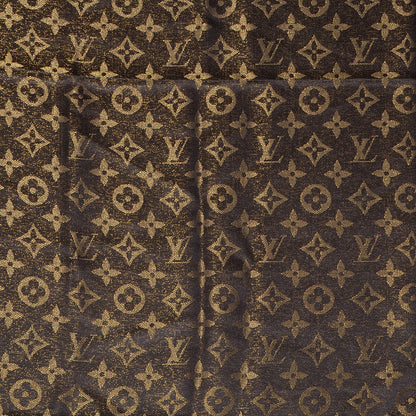 Louis Vuitton Silk Lurex Wool Monogram Shine Shawl Brown 1 of 6
