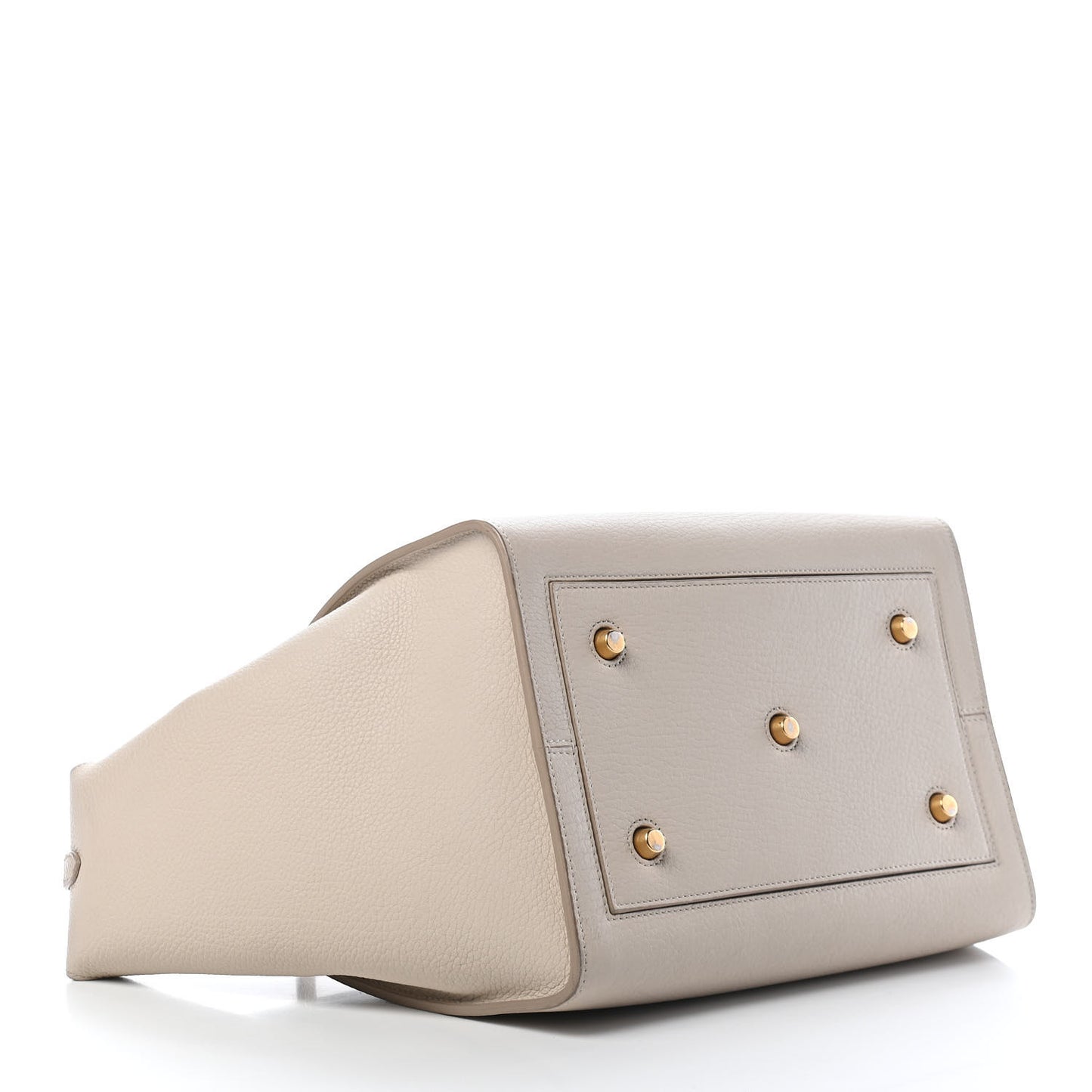 Crisped Calfskin Tie Knot Small Tote Chalk