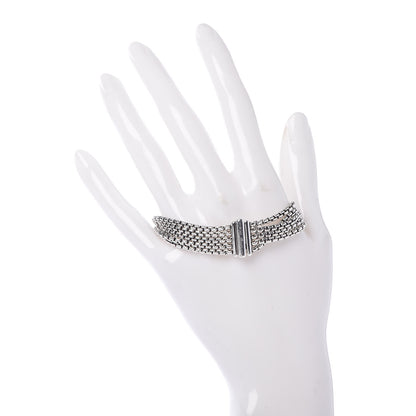David Yurman Sterling Silver Five-Row Box Chain Bracelet 2 of 5