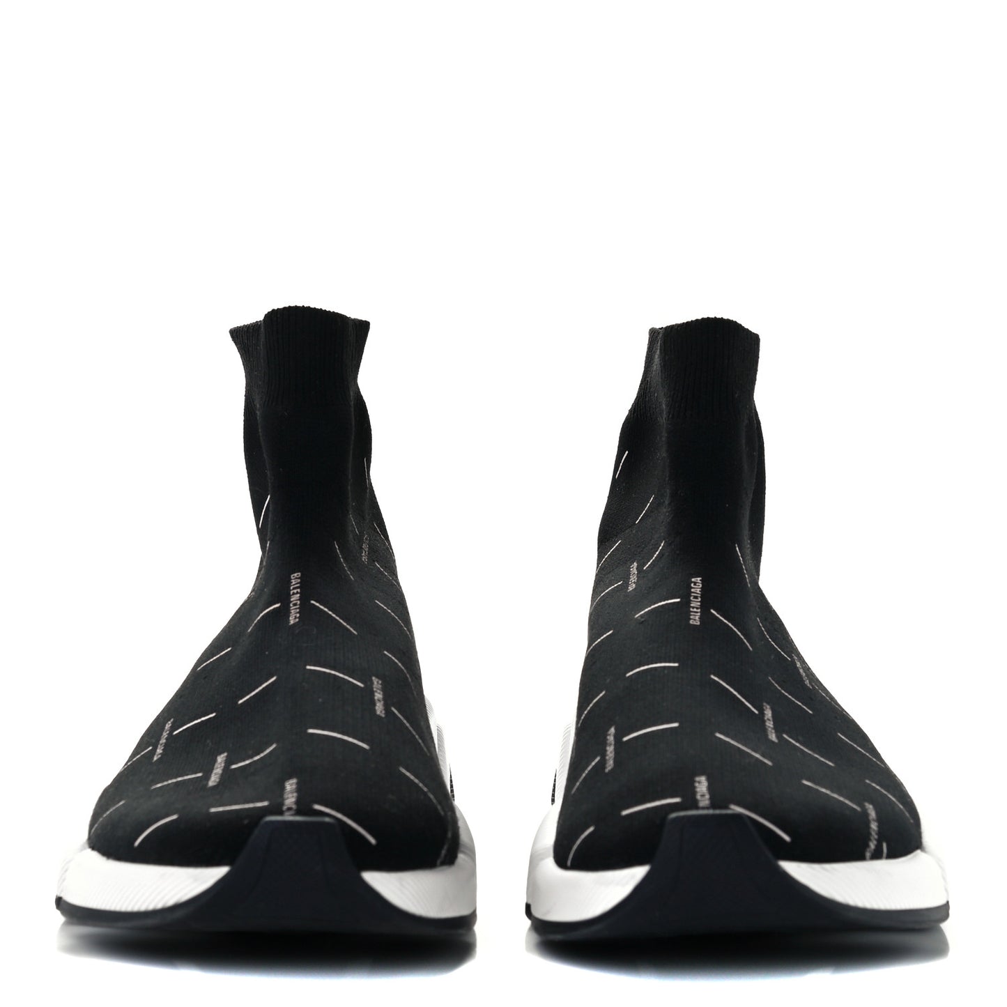 Technical 3D Recycled Knit Allover Logo Licence Print Mens Speed 2.0 Sneakers 45 Black White