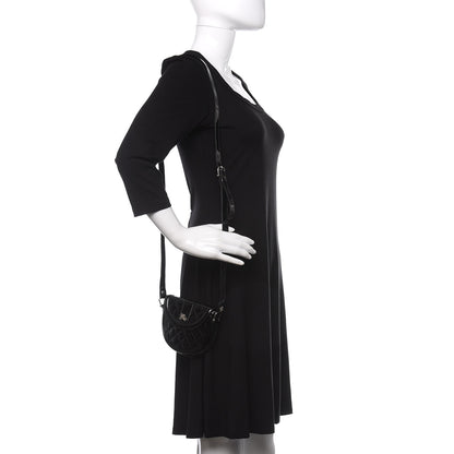 Burberry Patent Calfskin Quilted Mini Crossbody Bag Black 2 of 14
