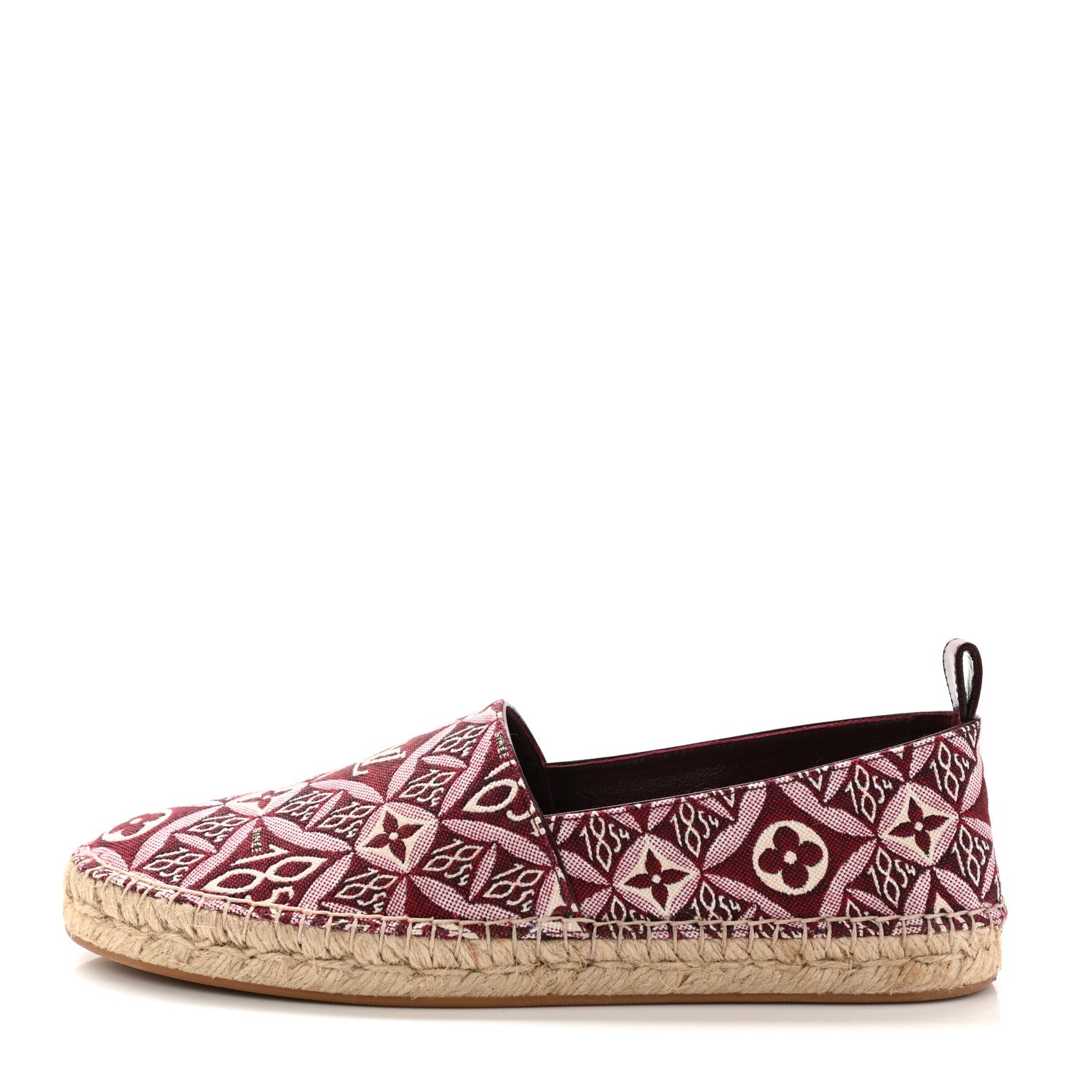 Louis Vuitton Jacquard Since 1854 Starboard Espadrille Flats 40 Bordeaux 1 of 8
