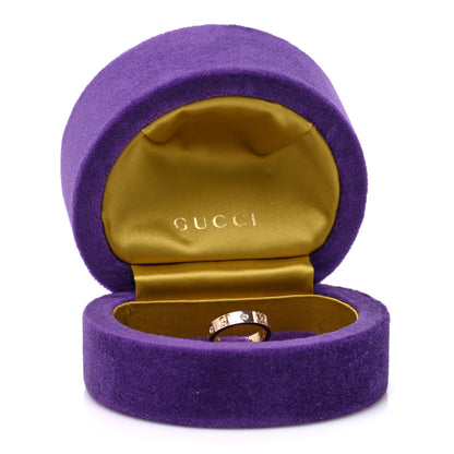 Gucci 18K Rose Gold Diamond Icon Band Ring 49 4.75 5 of 5