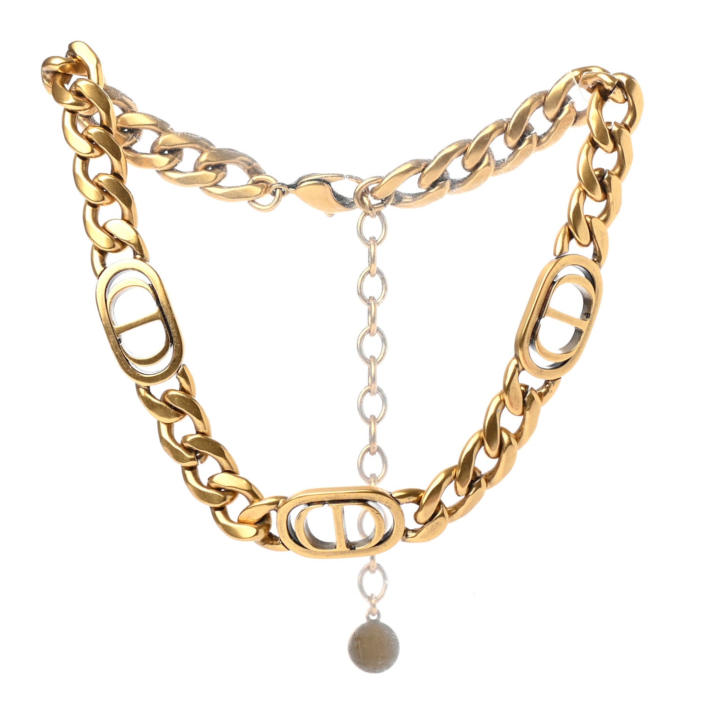 Metal Chain Choker Necklace Gold