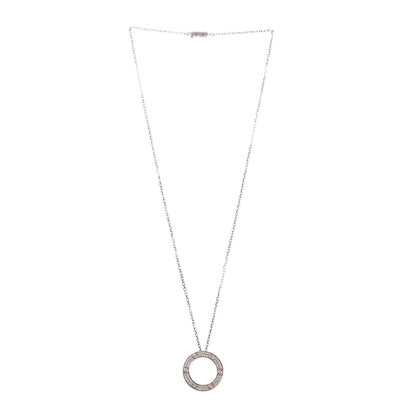 Cartier 18K Pink Gold Diamond LOVE Paved Necklace 3 of 6