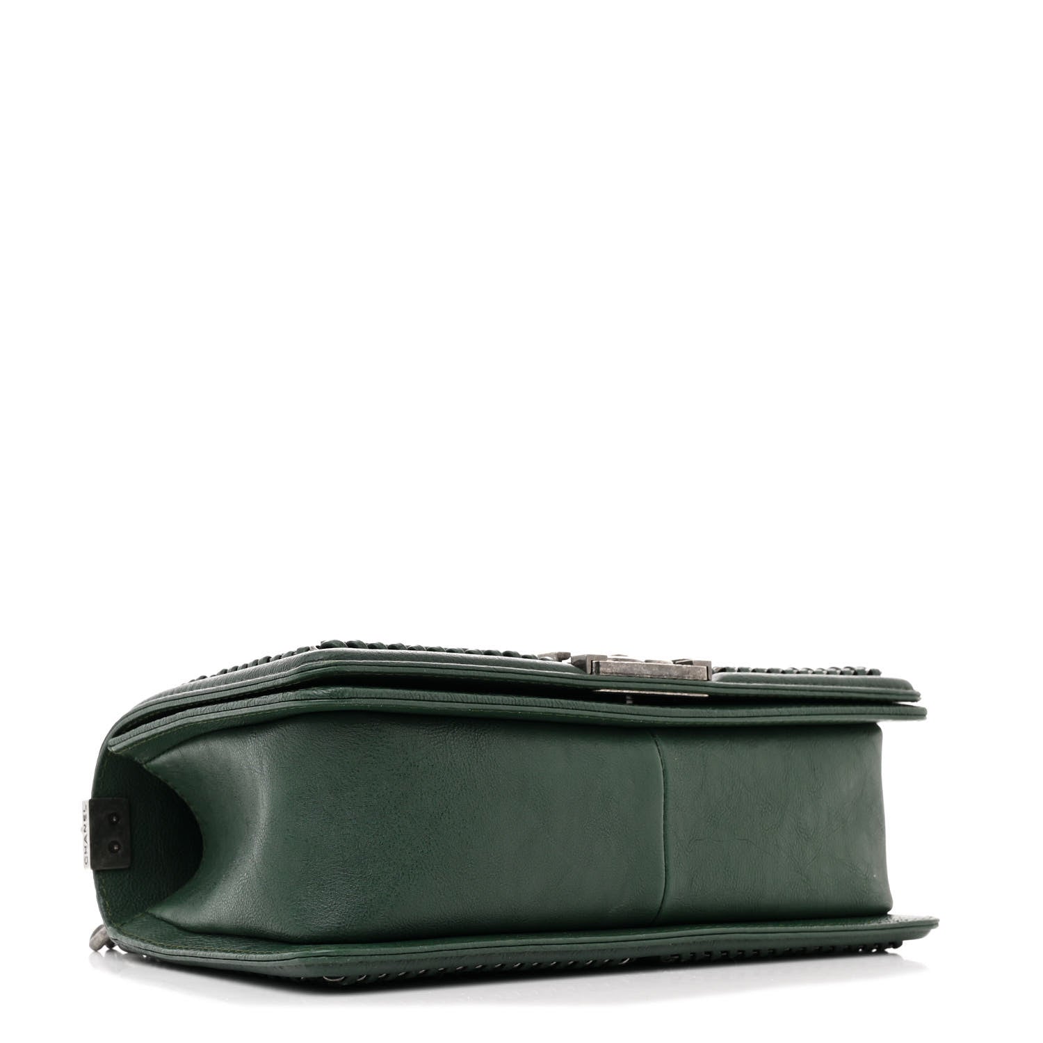 Chanel Calfskin Quilted Medium Boy Top Handle Flap Green 4 of 11