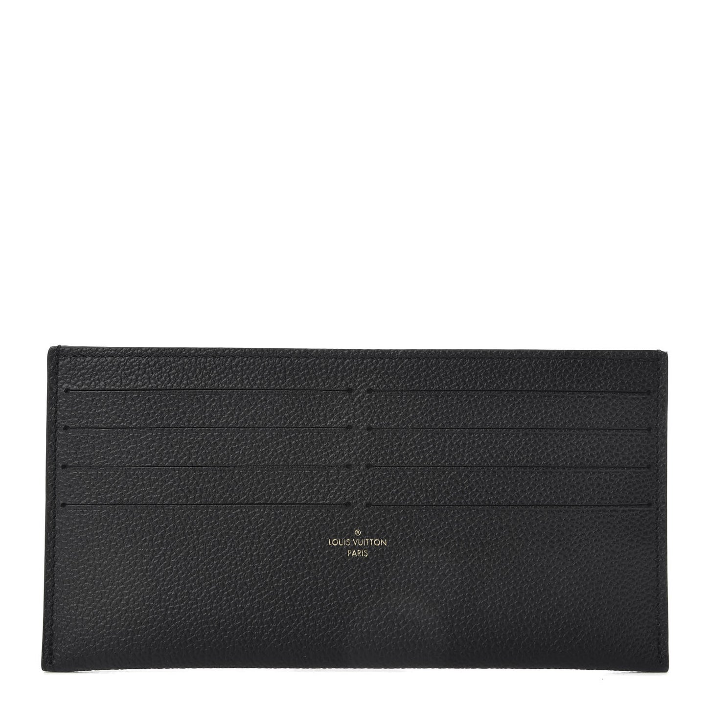 Calfskin Felicie Chain Wallet Card Holder Insert Black