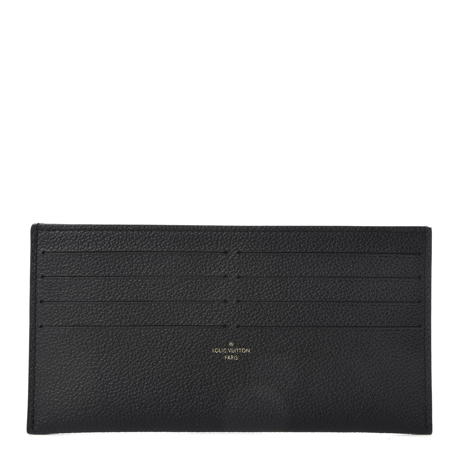 Louis Vuitton Calfskin Felicie Chain Wallet Card Holder Insert Black 1 of 6