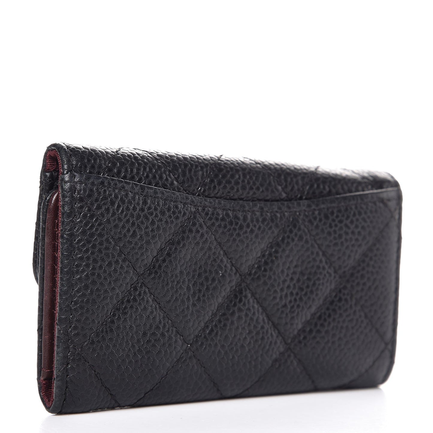 Caviar Quilted 6 Key Holder Black