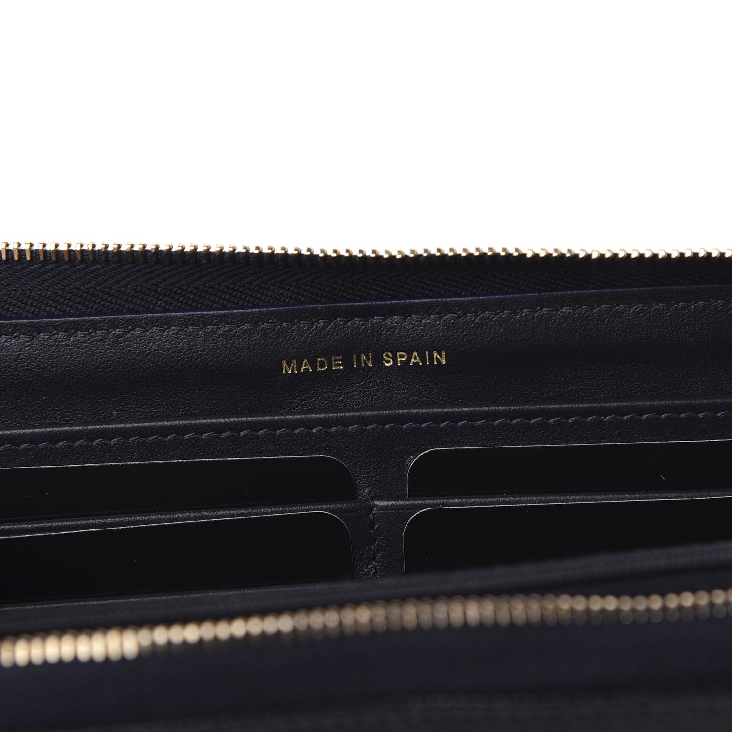 Chanel Caviar Quilted Large Gusset Zip Around Wallet Navy 7 of 11