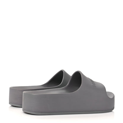 Balenciaga Rubber Womens Chunky Slide Sandals 38 Dark Grey 4 of 7