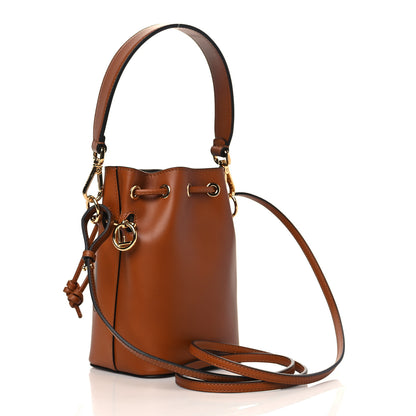 Fendi Vitello King F is Fendi Logo Embossed Mini Mon Tresor Bucket Bag Cuoio 2 of 5
