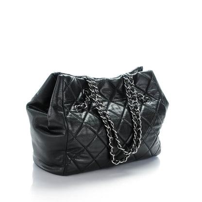 Chanel Soft Caviar Quilted Large Cells Tote Black 3 of 7
