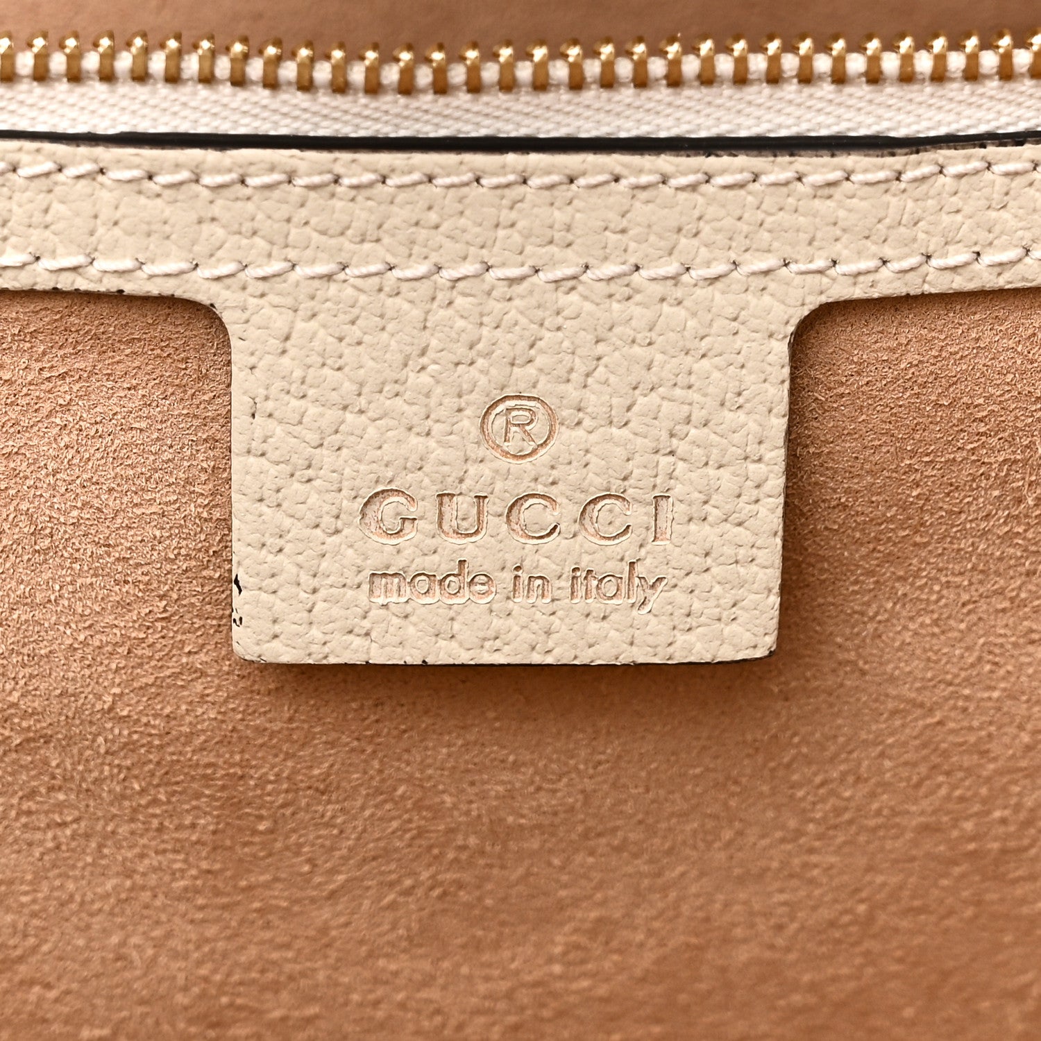 Gucci GG Supreme Monogram Textured Dollar Calfskin Web Medium Ophidia Shopping Tote Beige Ebony Mystic White 6 of 10