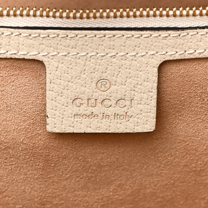 Gucci GG Supreme Monogram Textured Dollar Calfskin Web Medium Ophidia Shopping Tote Beige Ebony Mystic White 6 of 10