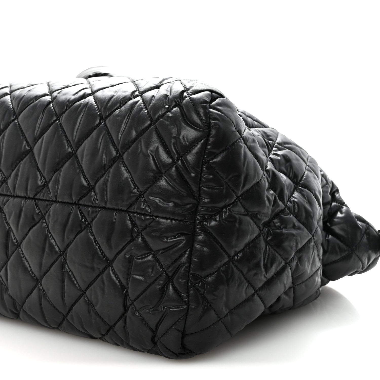Chanel Nylon Quilted Medium Coco Cocoon Tote Black 9 of 9