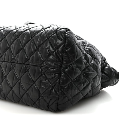 Chanel Nylon Quilted Medium Coco Cocoon Tote Black 9 of 9