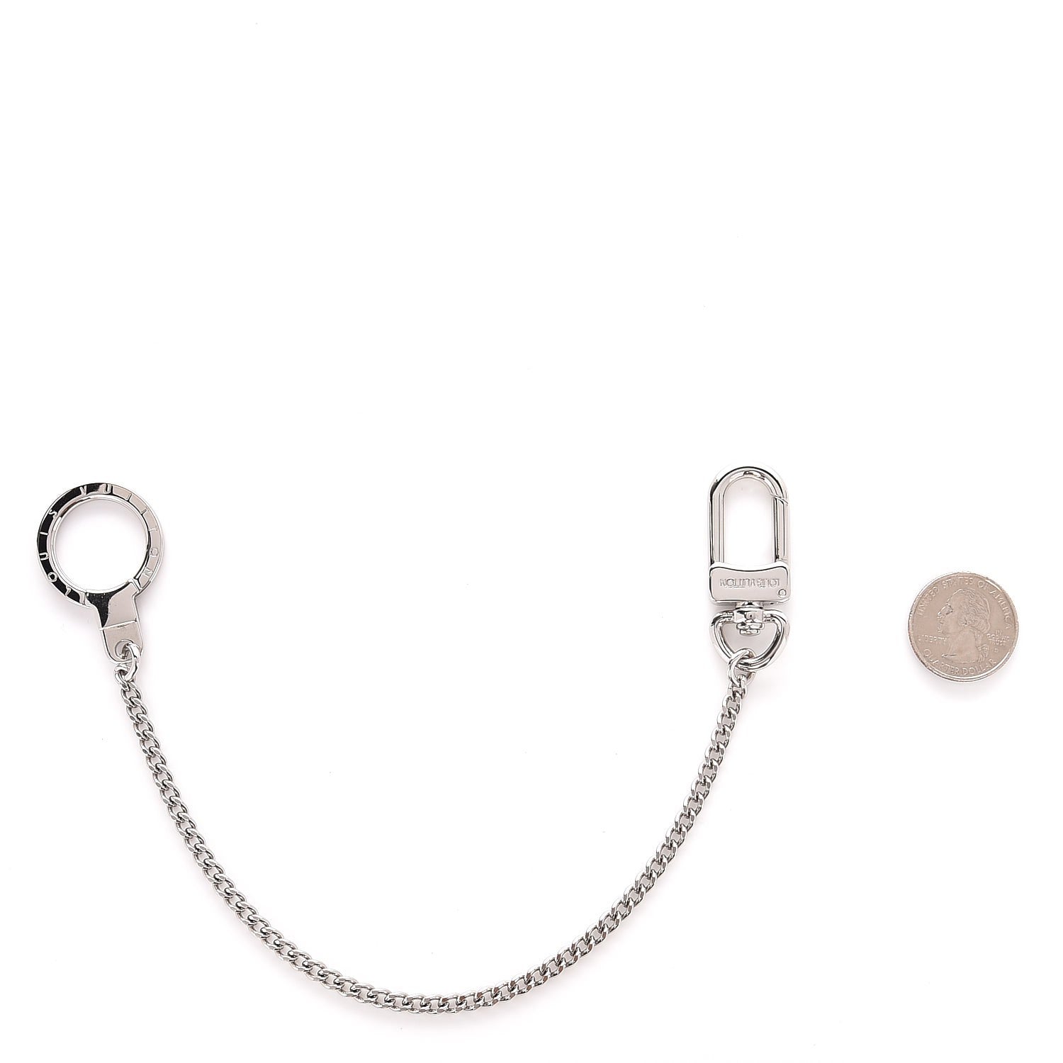 Louis Vuitton Pochette Extender Key Ring Chain Silver 2 of 2
