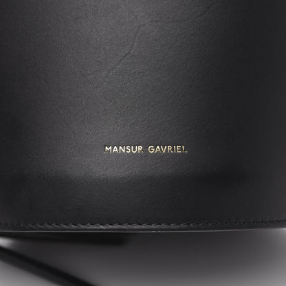 Mansur Gavriel Calfskin Fringe Bucket Bag Black 6 of 9