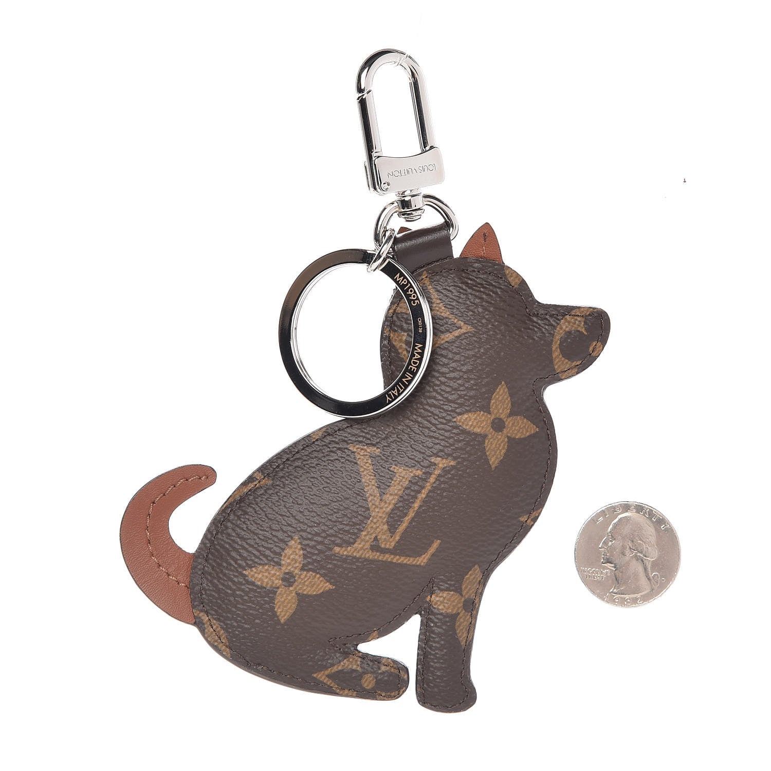 Louis Vuitton Monogram Dog Bag Charm Key Holder 2 of 4